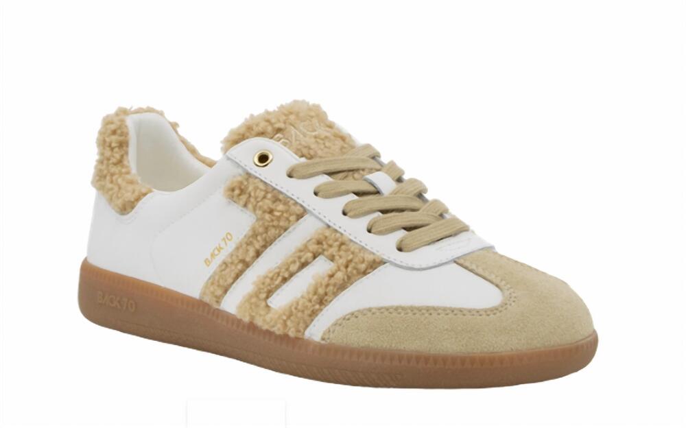 NEW BACK 70 women's cloud fur sneaker in white beige